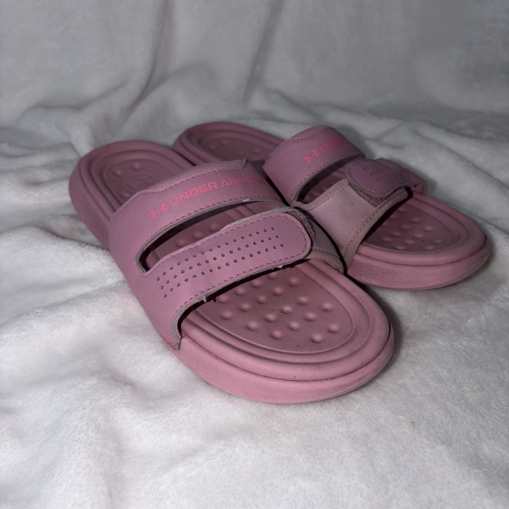 Under Armour Women's Ansa Studio Slide Sandals Size 9 Poolside Gym Retro Pink